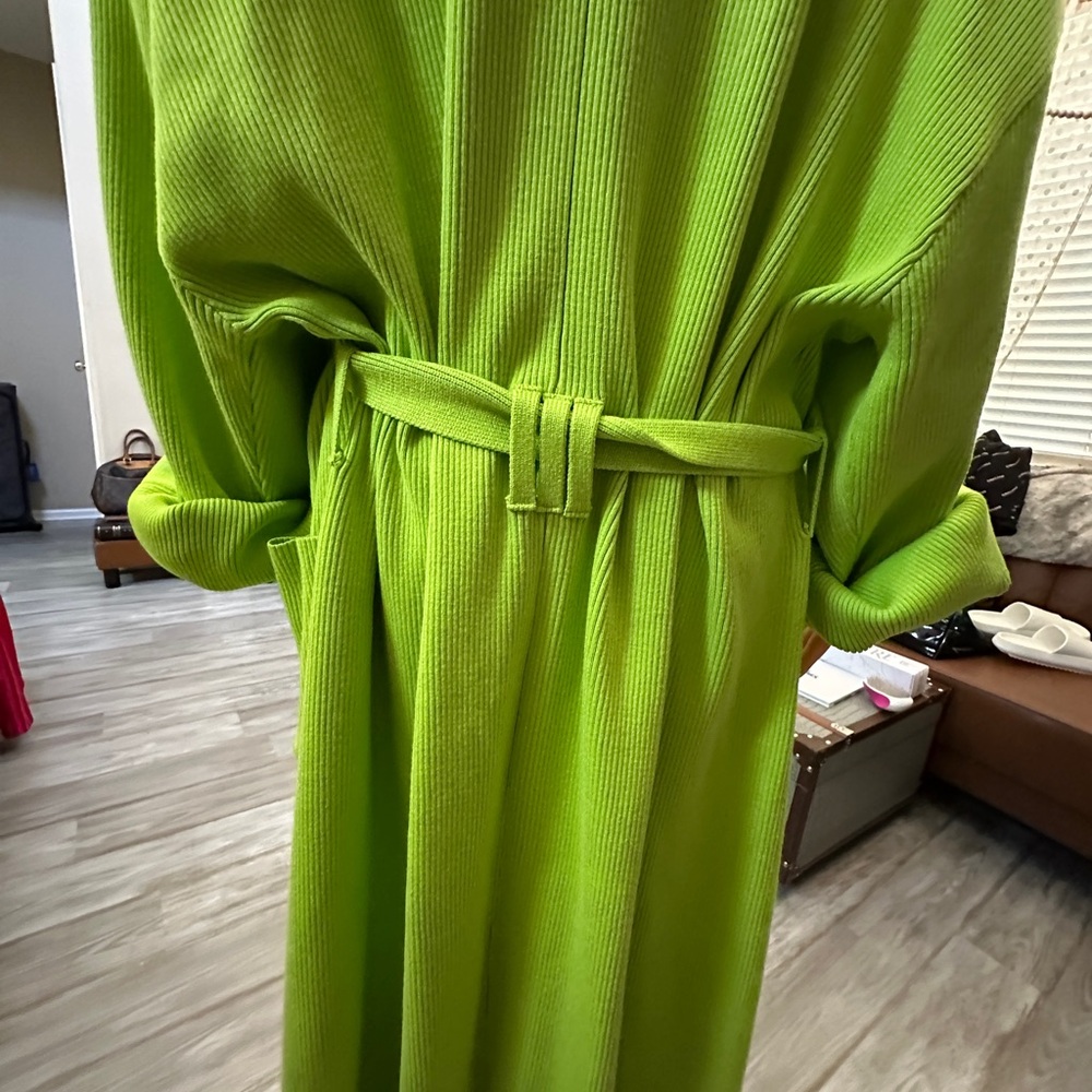 New Sz XL Women’s Adidas X Ivy Park Knit Robe Green Beyonce - Picture 7 of 12